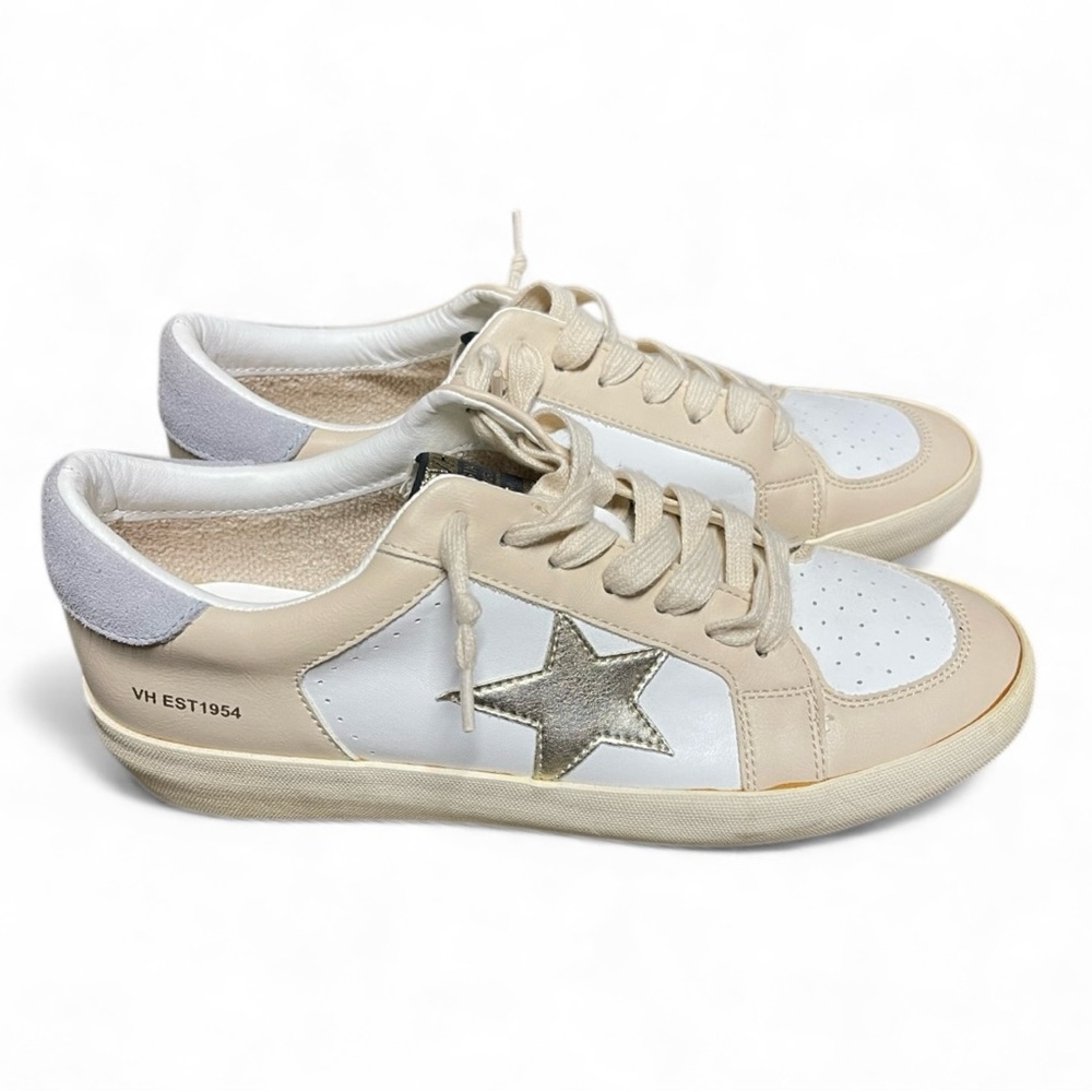 Vintage Havana White and Tan Star Sneakers